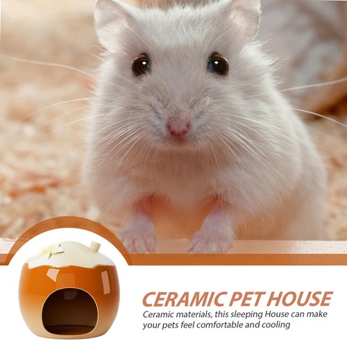 Hamster House Bed Ceramic Hamster Mice Cooling Nest Small Animal Habitats - Picture 10 of 14