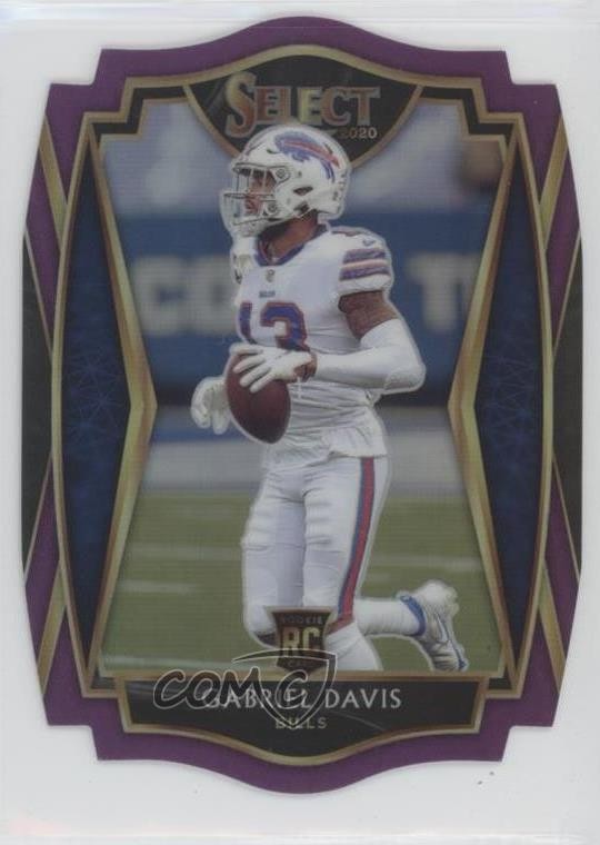 2020 Panini Select Premier Level Purple Prizm Die-Cut Gabriel Davis #182 0k26