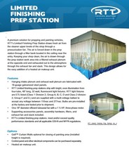 Rtt Limited Finishing Prep Station Spray Paint Booth W Solid Side Wall