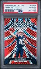 2024 Panini Rookies & Stars - Drake Maye Airborne Red Plaid (RC) PSA 10 Patriots
