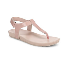 VIONIC Women Palisades Toe Post Ankle Strap Sandal, Smokey Rose Patent NEW 