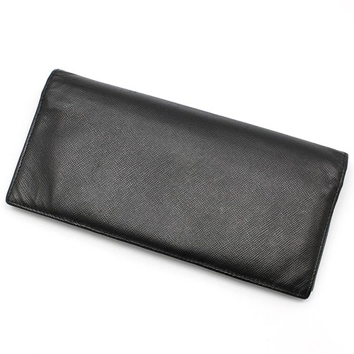 Prada Black Saffiano Lettering Logo Long Wallet 119261463 - Picture 3 of 9