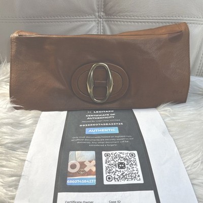 Yves Saint Laurent Bag Certificate Of Authent Clutch Rive Gauche Brown