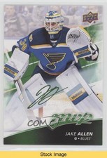 2017-18 Upper Deck MVP Green Script Jake Allen #199 READ 1o7y