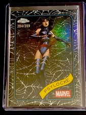 2025 Topps Chrome Marvel #135 PSYLOCKE SPIDER WEB-REFRACTOR #d 284/399