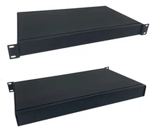 PROCRAFT ARBN-1U-10-BK 1U 10" Deep All Aluminum 19" Rack Mount Project Box