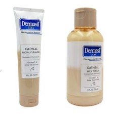 Dermasil Oatmeal Milk Toner 4oz and Oatmeal Facial Cleanser 5oz Set