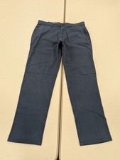 Haggar Action Khaki Pants Mens 34x30 Blue Straight Fit Comfort Stretch NWT NEW