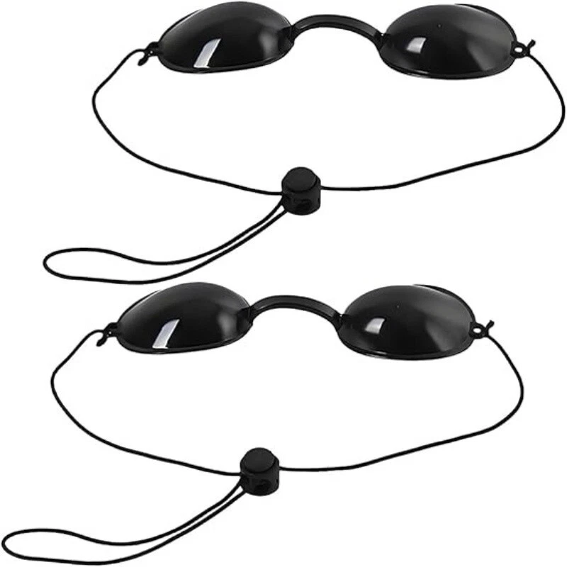 Gafas de sol de protección ocular con luz roja 2 piezas para uso de bronceado en interiores y exteriores