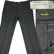 Vintage Wrangler Wrancher Dark Gray Dress Pants 40 X 30 Made In USA
