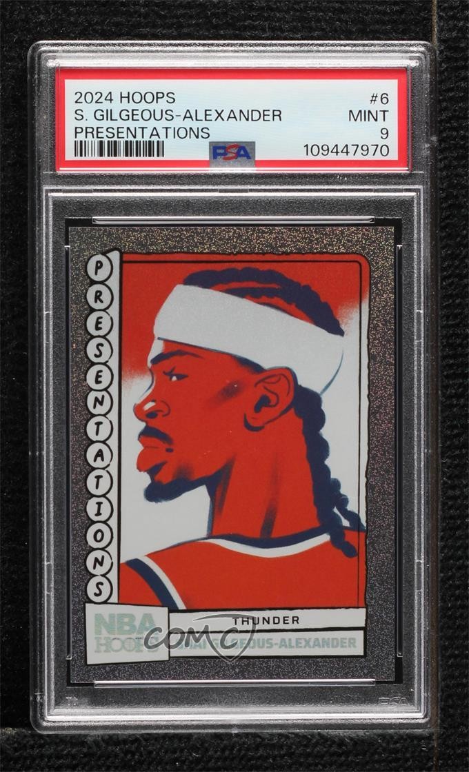 2024 Panini NBA Hoops Presentations Shai Gilgeous-Alexander #6 PSA 9 MINT 10jq