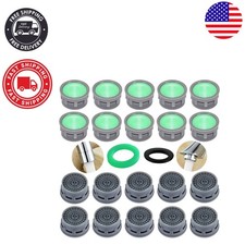 Eco-Friendly 20-Pack Faucet Aerator Replacement - Green 1.5 GPM Flow Restrictors