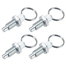 4 Pcs M8x1.25 Carbon Steel Retractable Spring Plunger with Pull Ring