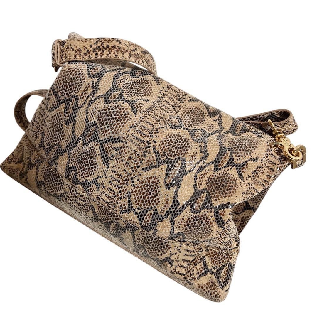 Tory Burch Python Pattern 2Way Shoulder Bag Gold … - image 6
