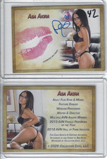 Asa Akira Signed & Kissed Trading Card #42 In...