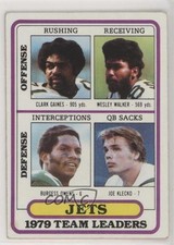 1980 Topps Team Leaders Clark Gaines Wesley Walker Burgess Owens Joe Klecko 0b5
