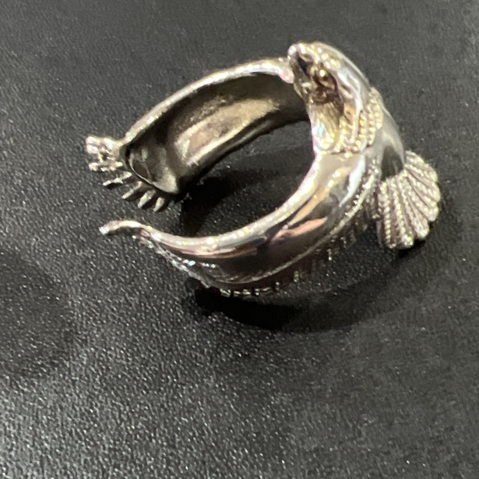 sterling silver Eagle Ring Size 9 Unique Ring Uni… - image 5