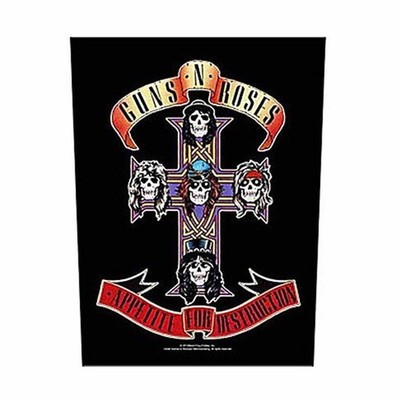 Large Guns N Roses Appetite For Destruction Battle Jacket Back Patch -OFFICIAL