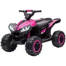 12V Kids ATV Quad Car-Forward Backward Function, Wear-Resistant Wheels, Music