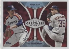 2019 Topps Greatness Returns Red 8/10 Nolan Ryan Justin Verlander #GR-1 HOF e8a
