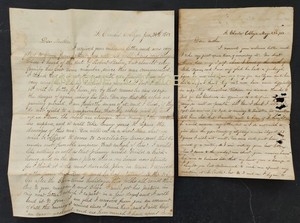 1863 antique 2 LETTERS CIVIL WAR CONTENT 