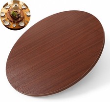 Briwooody 20'' Lazy Susan Turntable Tray for Table Top, Teak Rotating