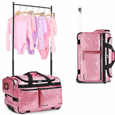 Dance Bag With Garment Rack For Travel Rolling Garment Bag for Dancer Girls Boys