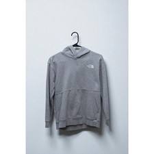 The North Face Boys Large Gray Pullover Hoodie   Multicolor Logo Graphic Back