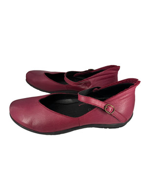 Sole Terra Leather Maroon Flats with Straps 41 (AK)