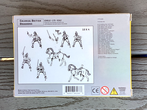 HAT 1/72 SCALE COLONIAL BRITISH DRAGOONS SET 12 FIGURES & 12 HORSES # 8288 NIB - Picture 9 of 12