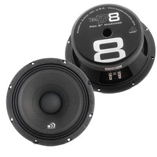 (2) ALTAVOCES MASSIVE AUDIO MB8 8" 350W RMS PRO MID BASS 8-OHM VEHÍCULO RANGO MEDIO
