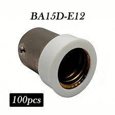 100pcs Edison Screw BA15D To E12 Light Bulb Socket Base Lamp Adaptor Converter
