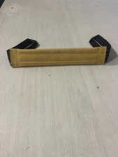 Flat Leather Tug Toy for dog training, 2 handles