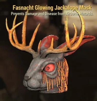 FALLOUT 76   Fasnacht Glowing Jackalope Mask PS4/PS5