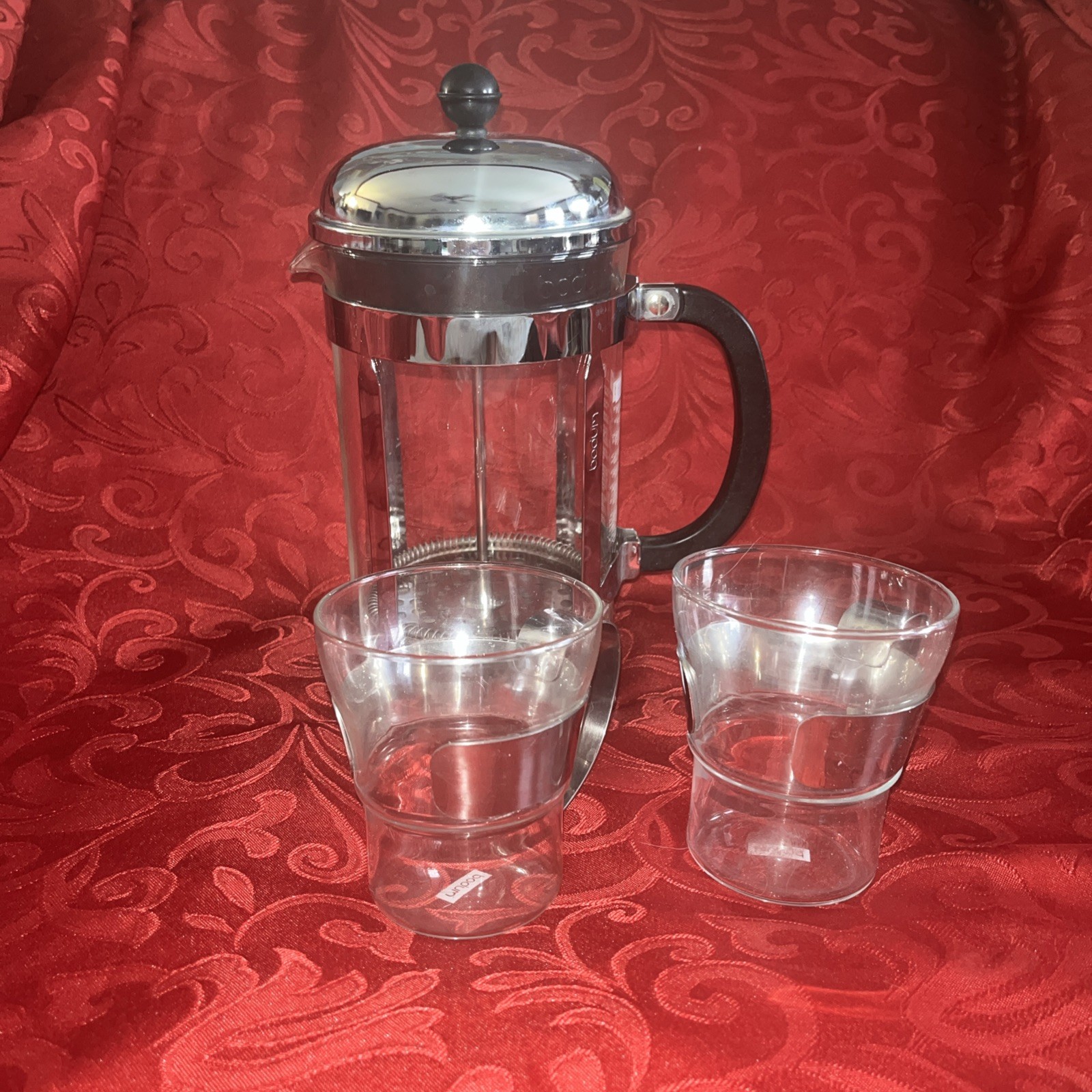 O Glass Cups Metal Handle & Band Handle 10oz  34oz French Pr