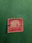 US Stamp 1931 Golden Gate 20c Carmine Rose NH Canceled Vintage Collectible Gift