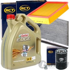 FILTERSET INSPEKTIONSKIT+5W30 CASTROL ÖL für AUDI A6 4B C5 1.8 T+2.0 130-180 PS