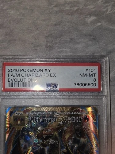 Pokémon M Charizard EX Full Art Mega Evolutions 101/108 Ultra Rare Holo PSA 8