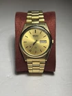 Vintage Seiko Quartz Presidential 36mm Gold Dial 5H23-8020 Men's Dress Watch