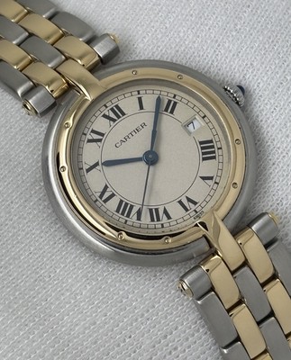 Cartier Panthere Vendome Gents Watch Quartz Row Steel Gold