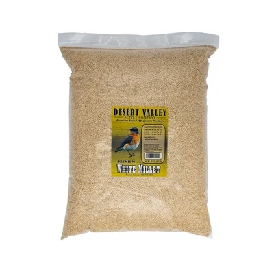 DESERT VALLEY SUPPLY Desert Valley White Millet Seed, All Natural, Non-GMO Premium Wild Bird Food ...