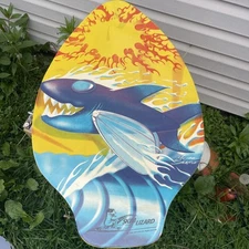 VTG Skim Lizard Michael Searle Skimboard Wood FLYING FISH Sun & Flames-Nice!