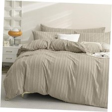 Duvet Cover King Size Khaki - 3PCS Boho Striped King 104" 90" Khaki-striped