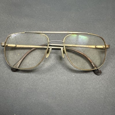 Vintage - Men s Metal Eyeglasses Frame - Max Eye Q - 54-18-140 Gold