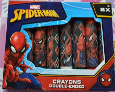 8 Marvel Spiderman Wachsmalstifte doppelseitig 16 Farben Crayons Wachsmalkreide
