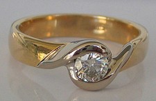 Solitär Ring mit ♦️ Brillant Solitaire ♦️G VVS Diamant in aus 14kt 585 Gold 4978