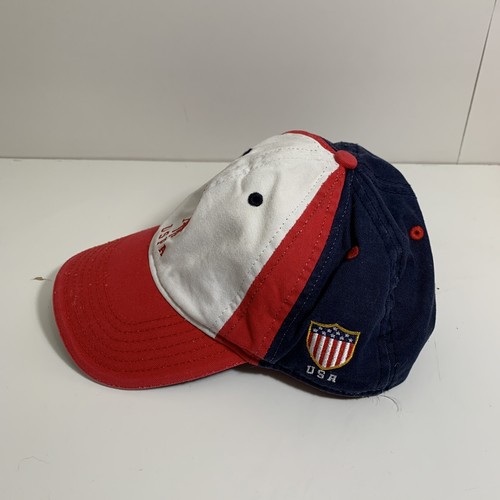 USPA Polo Association Sombrero de Béisbol Gorra EE. UU. Ajustable Rojo Blanco Azul Correa Trasera - Imagen 3 de 10