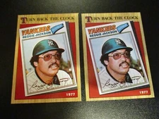 RARE 1987 Topps Reggie JACKSON TBC Wrong Back ERROR & Correct- Angels Yankees