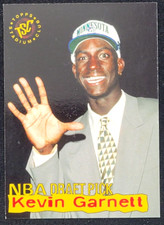 1995-96 TOPPS STADIUM CLUB KEVIN GARNETT ROOKIE RC CARD. rookie card picture