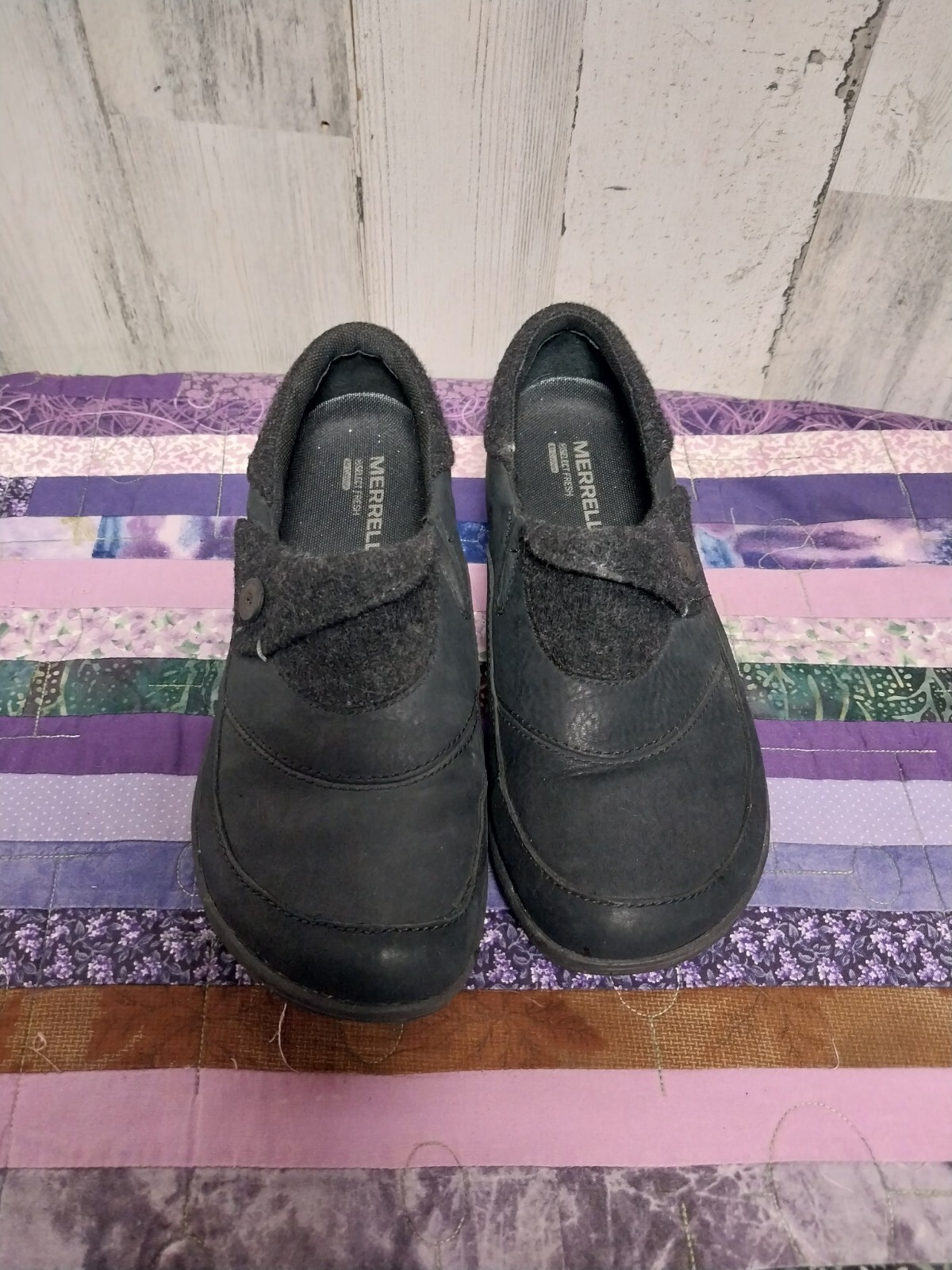 Merrell Scarpe Donna 7 Dassie F Mocassini Mocassini Zoccoli J02142 Nero Slip On